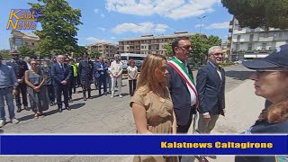 Caltagirone Cerimonia di commemorazione del 32° anniversario della strage di via DAmelio [upl. by Enneirdna]