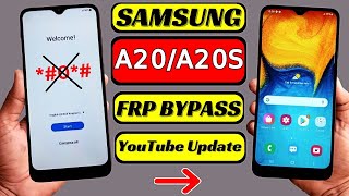 Samsung Galaxy A20A20S FRP Bypass Without PC  Fix YouTube Update  Google Account Unlock 2024 [upl. by Cinderella618]