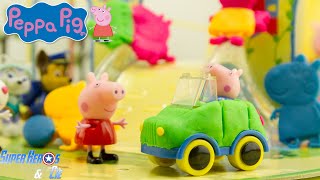 Peppa Pig au Chateau Comment faire Voiture en Pâte à modeler Play Doh [upl. by Ettelohcin]