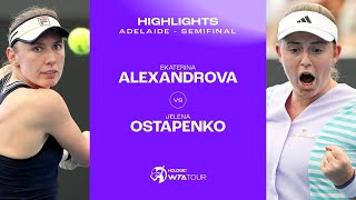 Ekaterina Alexandrova vs Jelena Ostapenko  2024 Adelaide Semifinal  WTA Match Highlights [upl. by Coke]