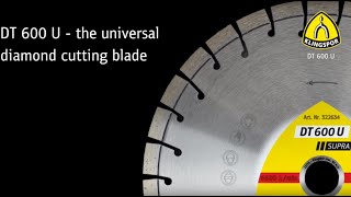 Klingspor  Diamond cutting blade DT600 U Supra  product video [upl. by Etsyrk]