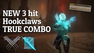 NEW 3 hit Hookclaws TRUE COMBO with 413 INT scaling scholar buff [upl. by Dadelos]