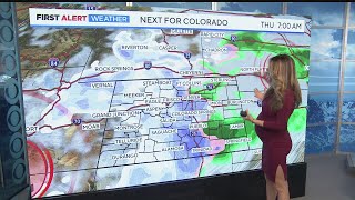 Snowstorm moves into Colorado on Wednesday and Thursday [upl. by Ruhnke442]