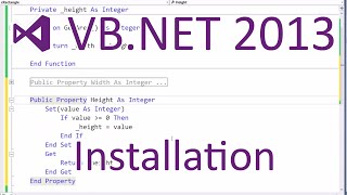 VBNET 2013  Introduction and Installation [upl. by Adorne]