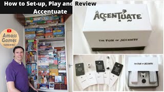 Accentuate  accent guessing game How to Setup Play and Review  AmassGames  party family [upl. by Aymer]