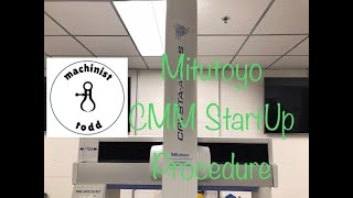 Mitutoyo CMM start up and shutdown [upl. by Olyhs]