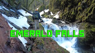 Oregon Winter Hike Emerald Falls Columbia River Gorge [upl. by Retsae]