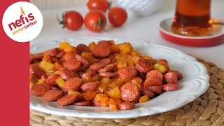 Patatesli Sosis Tarifi  Kahvaltılık Sosis ve Patates [upl. by Tiersten]