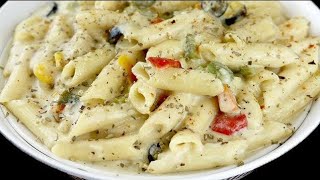 5 मिनट में बनने वाला वाइट सॉस पास्ता रेसिपी  5 minute white sauce pasta recipe  TRY IT [upl. by Ardnoed]