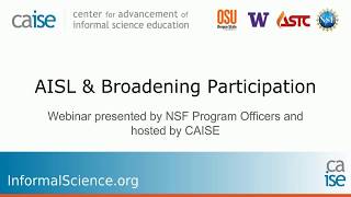 Webinar Addressing Broadening Participation in NSF AISL Proposals [upl. by Aretta484]