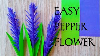 MAKING EASY PEPPER FLOWER EASY ORIGAMI DIY FLOWER lavender shortvideo 💙💚 [upl. by Oramlub]