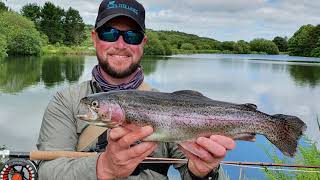 Trout fishing with Hunclstan  Innis Fly Fishery flyfishinguk guidelineflyfish [upl. by Kathlin]