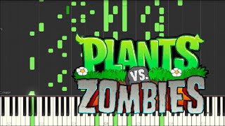 Plants Vs Zombies  Graze the Roof  Synthesia Piano Tutorial [upl. by Aramit]