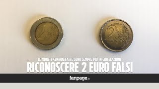 Come riconoscere 2 euro falsi con la prova della calamita [upl. by Selokcin372]