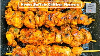 Honey Buffalo Chicken Skewers  Best Chicken Skewers Recipe [upl. by Nadaba491]