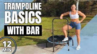 Trampoline Basics With Bar Rebounder Workout  Beginner Cardio [upl. by Teplica828]