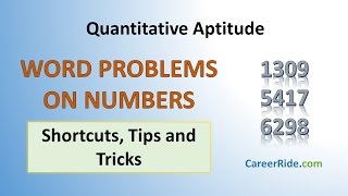 Problems on Numbers  Shortcuts amp Tricks for Placement Tests Job Interviews amp Exams [upl. by Asi]