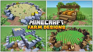 8 Quick and Easy Minecraft Farm Designs [upl. by Eannaj]