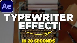 How To Make TYPEWRITER Effect in After Effects [upl. by Zingg755]