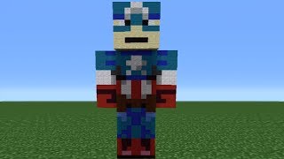 Minecraft 360 How To Make A Captain America Statue The Avengers [upl. by Dede]