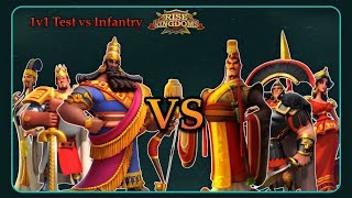 Ashurbanipal 1v1 Test VS Infantry  Rise of Kingdoms [upl. by Refinne]