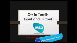 8 Input and Output functions in C Programming in Tamil [upl. by Retsek180]