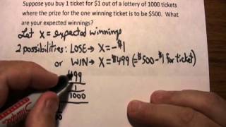 Expected Value A Simple Lottery Problem [upl. by Hoyt]