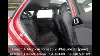 Kia Ceed 14 140pk Automaat GTPlusLine JBLpanoledcamnaveccacclmv18 [upl. by Alasdair23]