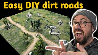 Warhammer terrain  How to make realistic dirt roads easy [upl. by Leeth]