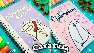 CARÁTULA DE MATEMÁTICA Y COMUNICACIÓN  PORTADAS PARA TUS CUADERNOS DE FLORK  Flork cover [upl. by Rubetta141]