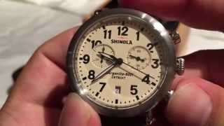 Shinola Runwell Chrono Brushed Steel Chronograph Watch Review [upl. by Fennell369]