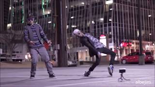 Men Whitout Hats  Safety Dance Remix  Robot Dance Vs Break Dance [upl. by Akamahs879]