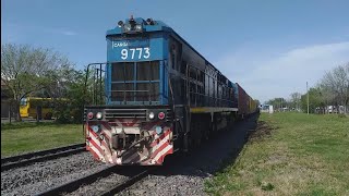 CRRC CDD6A1 9773 de Trenes Argentinos Cargas N°5001 Pasando por Ing Pablo Nogués [upl. by Namielus789]