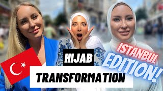 HIJAB TRANSFORMATION IN ISTANBUL 😱🇹🇷 [upl. by Ninahs]