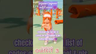 PAJAMA  PYJAMA OUTFIT CODES SERIES FOR BERRY AVENUE CODES BLOXBURG amp BROOKHAVEN roblox roleplay [upl. by Thackeray]