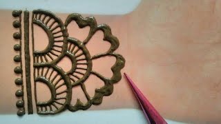 Simple Full Hand Arabic Mehndi Design [upl. by Hrutkay]