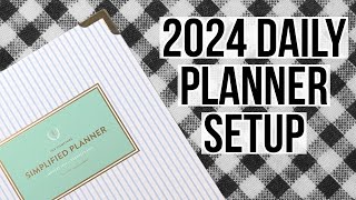 2024 Planner Setup Series Pt 3  Simplified Daily Planner Unboxing and Setup  Work Planner [upl. by Nauqyt139]