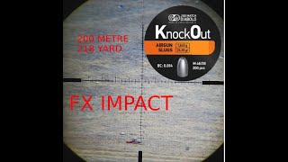 JSB KnockOut Slugs  FX IMPACT MK2 Plink 200 M 218 Yard [upl. by Nosydam481]