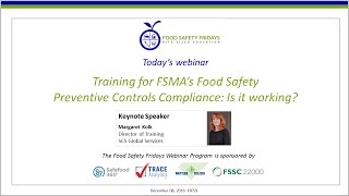 Training for FSMA’s Food Safety Preventive Controls Compliance Is it working [upl. by Imena]