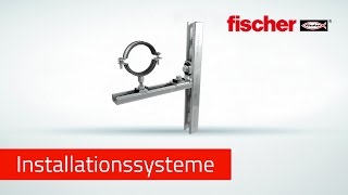 Schieneninstallation  fischer Schienensystem FLS  Befestigungen für Heizung Sanitär und Klima [upl. by Elijah257]