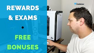 REWARDS AND EXAMS on Freelancercom FREELANCE 101 [upl. by Inalaek]