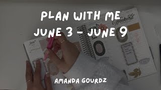 Weekly Plan With Me  June 3  9  Erin Condren Hourly  Happy Planner  PlannerKate [upl. by Mohr123]