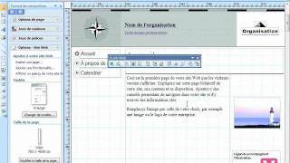 creer un site internet avec Publisher 2007 Partie1 [upl. by Eceertal]