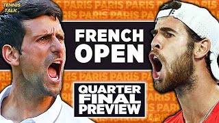 Djokovic vs Khachanov  French Open 2023 Quarter Final  Tennis Talk Preview [upl. by Notffilc]