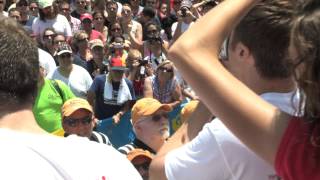 Joey Chestnut Sets Record at Nathans July 4 2013 Hot DogEating Contest [upl. by Neesay]