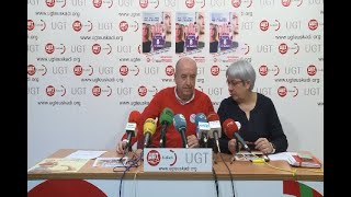 UGT denuncia la brecha de género en Euskadi [upl. by Puklich]