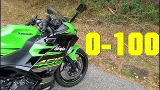 2018 Kawasaki Ninja 400 0100 KMH  060 MPH [upl. by Amerak]