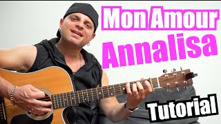 Come suonare MON AMOUR di ANNALISA con la CHITARRA  Tutorial [upl. by Cesaro91]