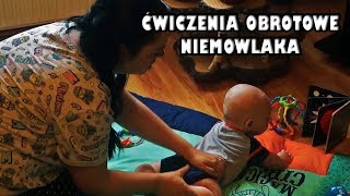 Ćwiczenia obrotowe niemowlaka  5 miesięczny Dominik  wzmożone napięcie mięśniowe  propozycje [upl. by Deeraf]