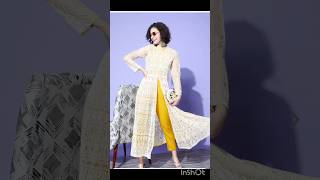 Myntra Inddus embroidered thread work kurta with trouser review myntra shorts ytshorts unboxing [upl. by Annor696]